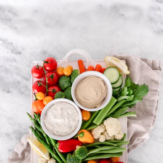 Crudités Platter - Recipe photo by Domestically Blissful