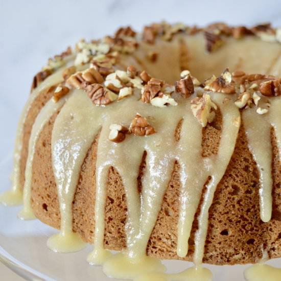 Bourbon Pecan Banana Bundt Cake - Recipe photo by thisdelicioushouse