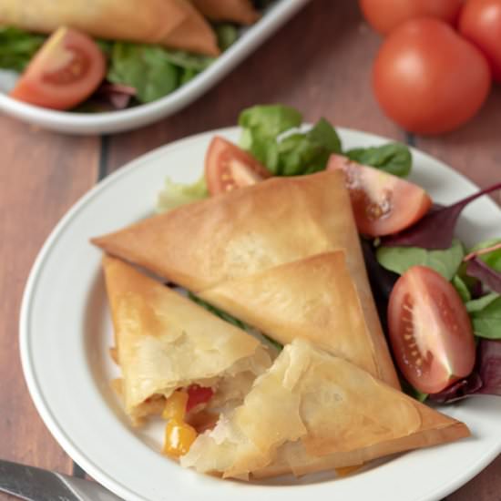 Roast Vegetable Filo Parcels - Recipe photo by neilshealthymeals
