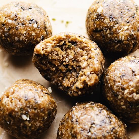 Chewy No Bake Oatmeal Protein Bites - Recipe photo by asimplepalate