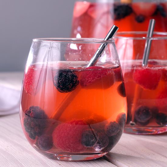 Huckleberry Lavender Sangria - Recipe photo by Meatless Makeovers