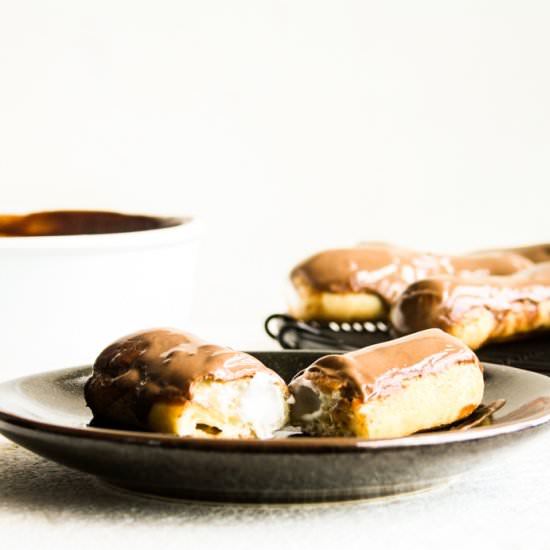 Homemade Eclairs - Recipe photo by The Desserted Girl