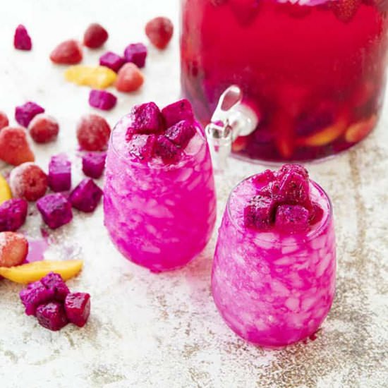 Dragon Fruit Sangria - Recipe photo by TheSaltyMarshmallow