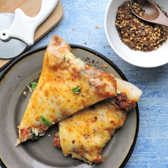 Beef and Ricotta Lasagna Pizza - Recipe photo by 24bite