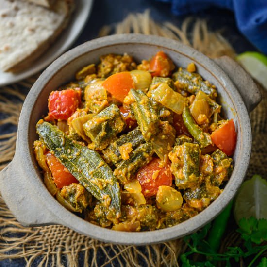 Bhindi Do Pyaza - Recipe photo by Whiskaffair