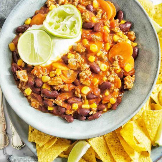 Turkey Chilli Con Carne - Recipe photo by SweetCaramelSunday