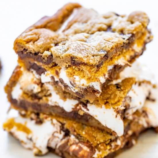 Chocolate Chip Cookie Smores Bars - Recipe photo by Averie