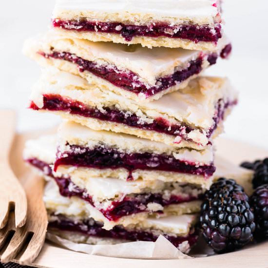 Blackberry Slab Pie Bars - Recipe photo by theviewfromgreatisland