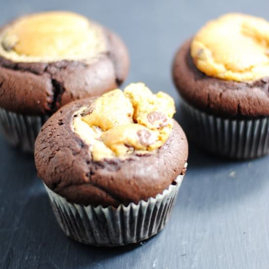 Chocolate cupcakes - Recipe photo by white plate blank slate