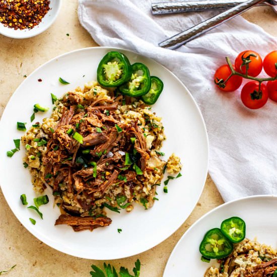 Keto Slow Cooker Beef - Recipe photo by KickingCarbs