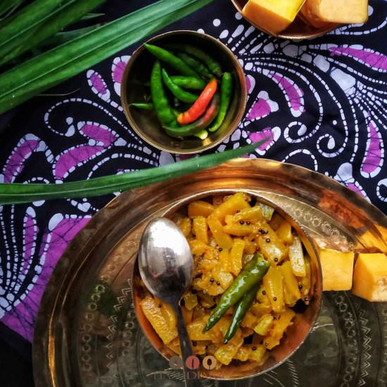 Bengali Pumpkin Stirfry - Recipe photo by speakingaloud
