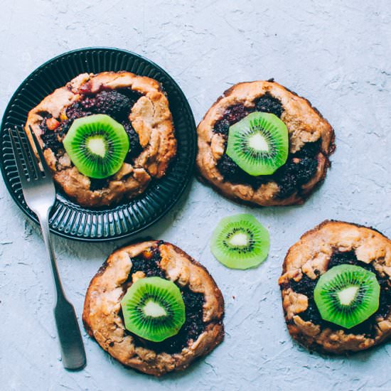 Mini Blackberry Kiwi Galettes - Recipe photo by moon and spoon and yum.