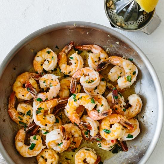 Garlic Butter Shrimp - Recipe photo by Downshiftology