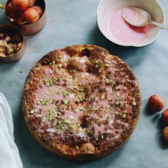 Plum and Pistachio Cake - Recipe photo by TheRunawayBaker