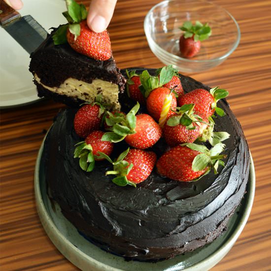 Steamed Chocolate Cream Cheese Cake - Recipe photo by Jaja Bakes