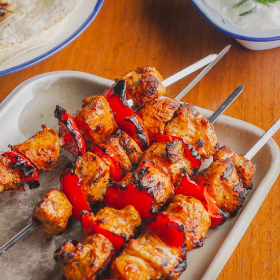 Lemon & Paprika Chicken Skewers - Recipe photo by lostinf00d