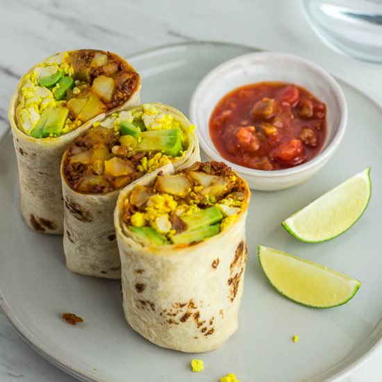 Vegan Breakfast Burritos - Recipe photo by George Ahmed