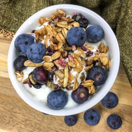 Almond Blueberry Granola - Recipe photo by Madeinapinch