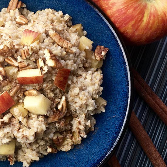 Slow Cooker Apple Cinnamon Oatmeal - Recipe photo by Madeinapinch