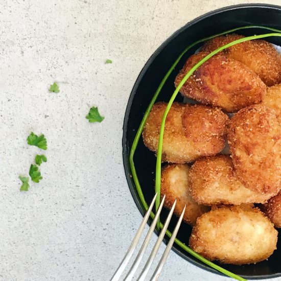 CROQUETTES WITH HAM AND CHICKEN - Recipe photo by deliciousspanishfood