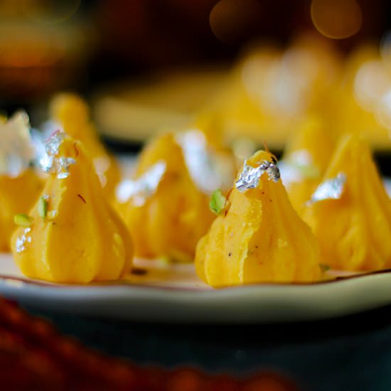 Kesar Peda Modak - Recipe photo by Eat More Art