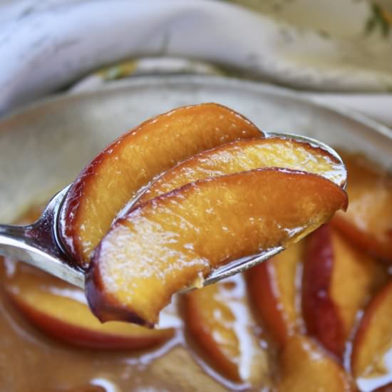 buttery maple peach topping - Recipe photo by christinascucina