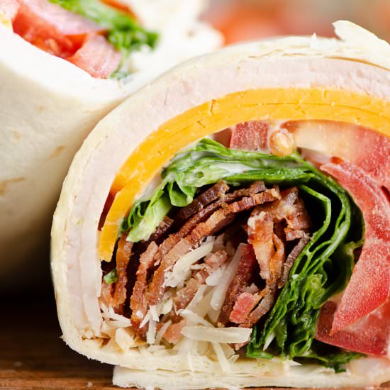 Turkey Bacon Parmesan Ranch Wrap - Recipe photo by The Creative Bite