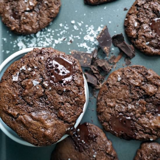 Salted Double Chocolate Cookies - Recipe photo by Gillian Elizabeth