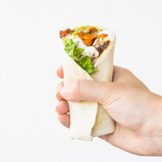 Spicy Lemon Chicken Wraps - Recipe photo by sipandspice