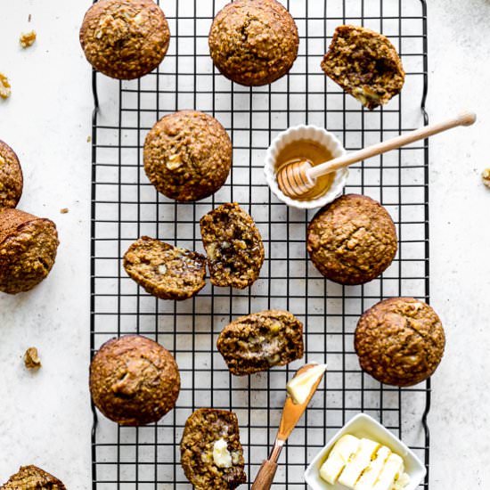 Healthy Banana Nut Muffins - Recipe photo by Crumb Top Baking