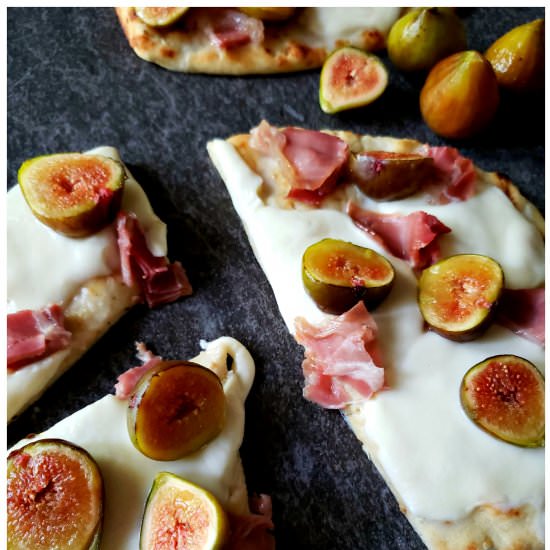 Prosciutto Fig Mozzarella Flatbread - Recipe photo by Julias Simply Southern