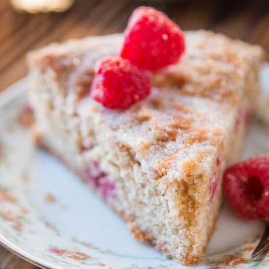 CINNAMON RASPBERRY BUCKLE CAKE - Recipe photo by sweetbasil