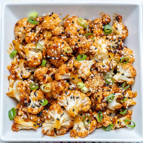 Sweet and Spicy Baked Cauliflower - Recipe photo by healthyfitnessmeals