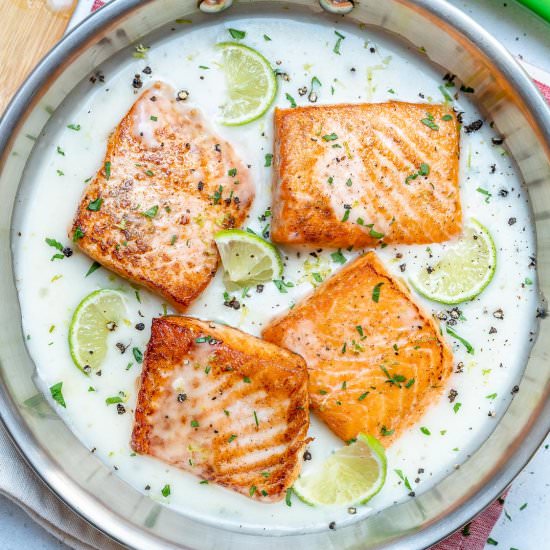 Creamy Coconut Lime Salmon - Recipe photo by healthyfitnessmeals