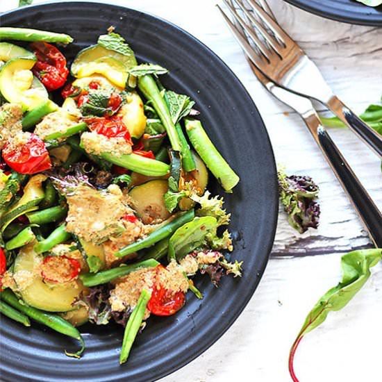 Zucchini-Green Bean Salad - Recipe photo by veganwithgusto
