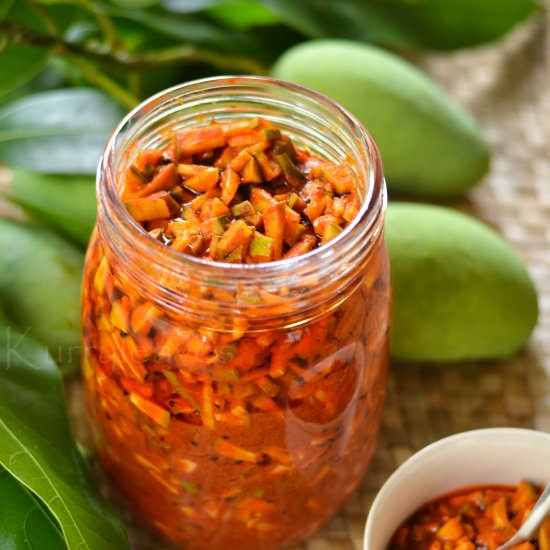 Spicy Mango Pickle - Recipe photo by Kurryleaves