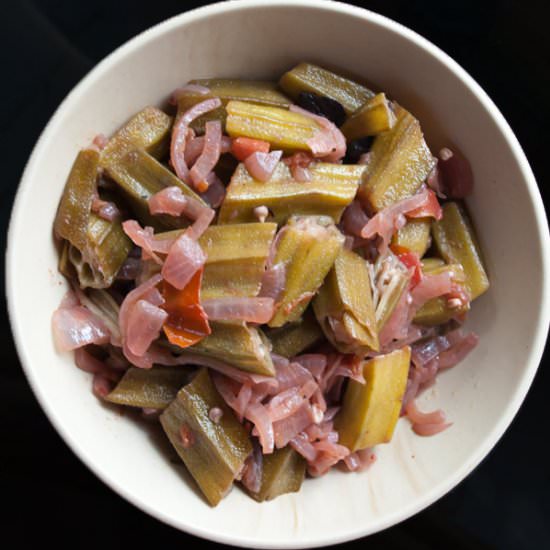 Indian Okra Side Dish Recipe - Recipe photo by MasalaHerb