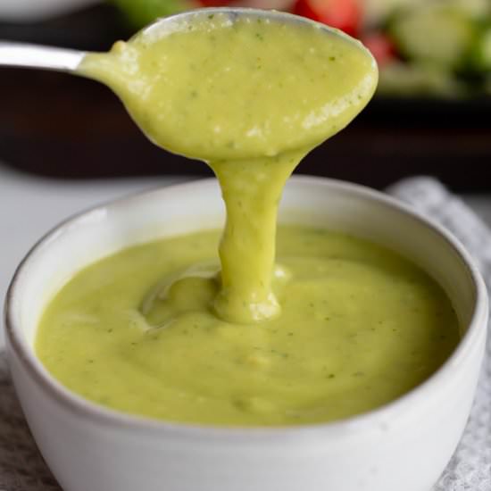 Creamy Avocado Lime Dressing - Recipe photo by awayfromthebox