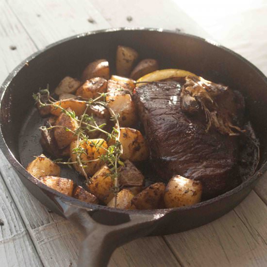 Cast Iron Steak and Potato recipe - Recipe photo by curatedcook