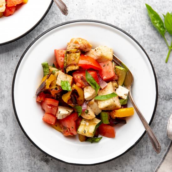 Grilled Panzanella Salad - Recipe photo by FromScratchFast