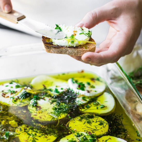 Herb Marinated Goat Cheese - Recipe photo by theviewfromgreatisland
