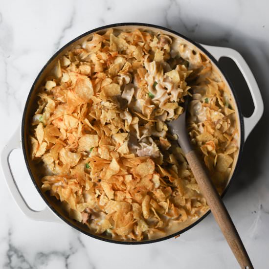 Tuna Noodle Potato Chip Casserole - Recipe photo by the_gourmet_RD