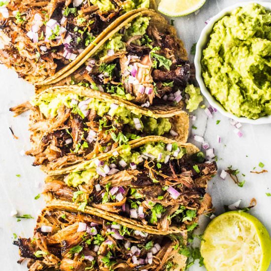 BEST Pork Carnitas Tacos - Recipe photo by The Endless Meal