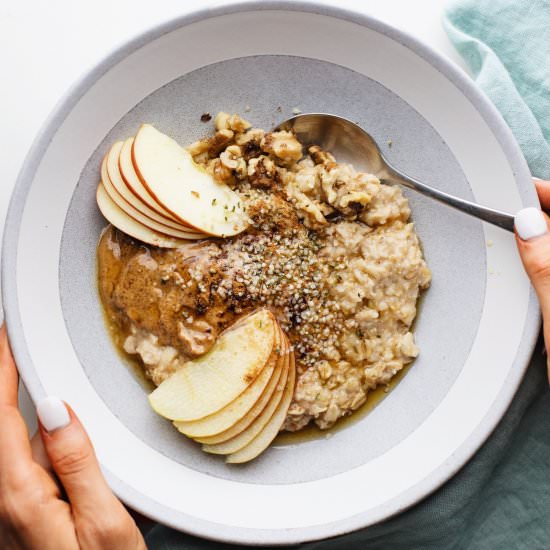 Apple Cinnamon Oatmeal - Recipe photo by asimplepalate