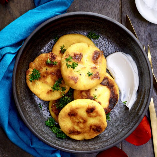 Cheese Arepas - Recipe photo by simmerandsauce