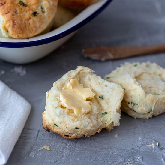 Cheese and Chive Savoury Scones - Recipe photo by The Home Cooks Kitchen