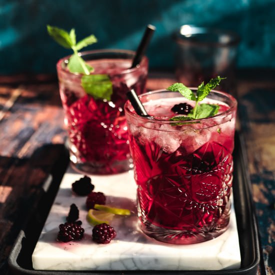 Blackberry-Lavender Mojito - Recipe photo by twosisterslivinglife