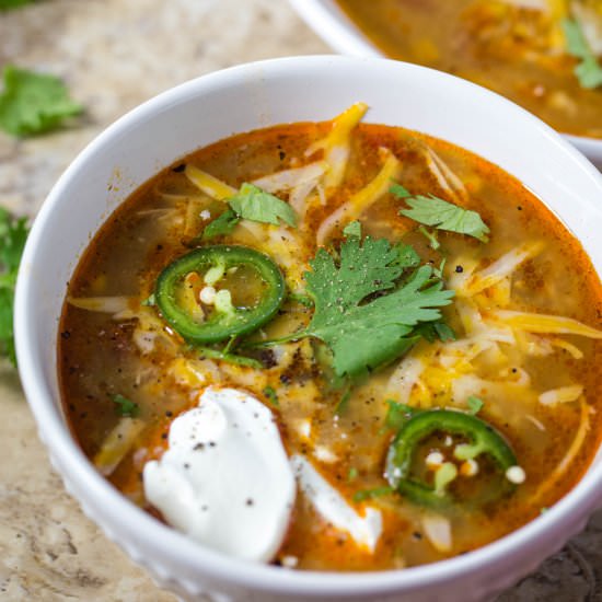 Slow Cooker Chicken Enchilada Soup - Recipe photo by everyday eileen