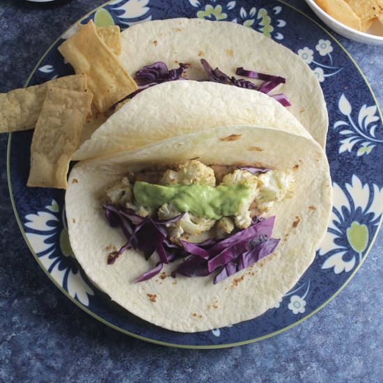 Roasted Cauliflower Tacos - Recipe photo by Cooking Chat