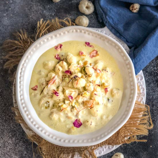 Makhana Kheer - Recipe photo by Whiskaffair